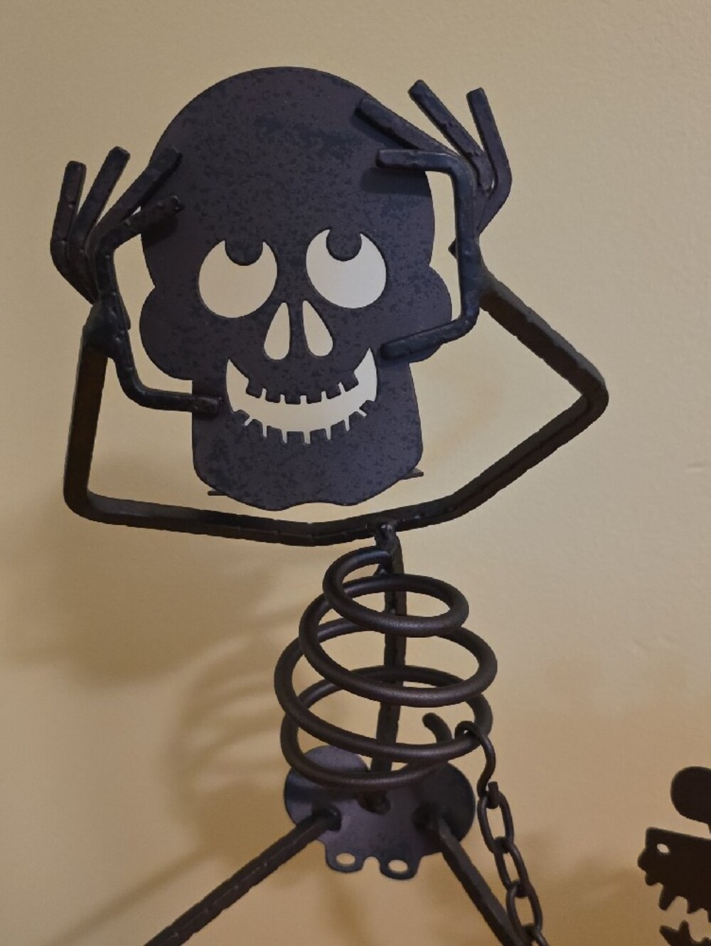 Vintage PartyLite Sticks the Dog & Mr. Bones Halloween Skeleton Candle Holders - Picture 3 of 10
